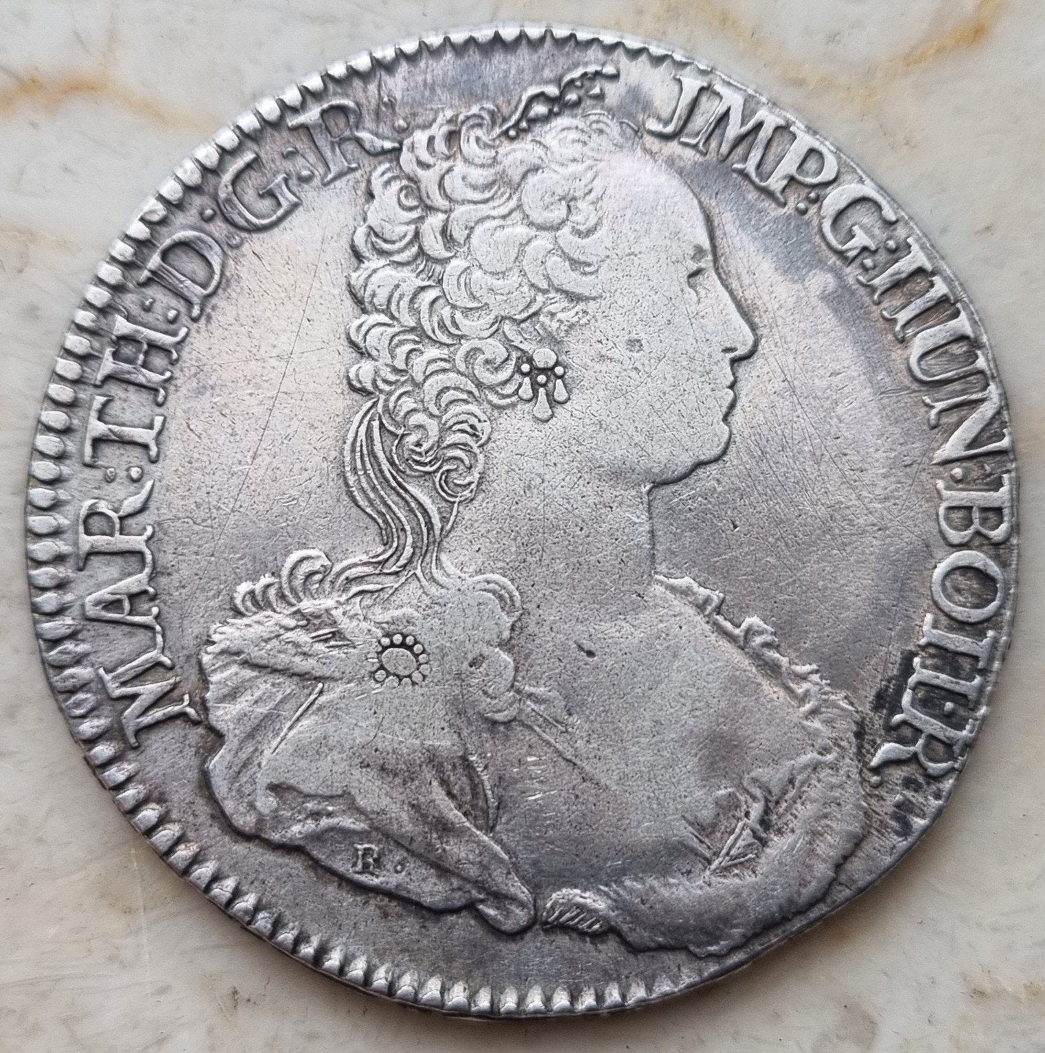 Ducaton 1750 (Brugge) Maria Theresia / R3 !! Zeer zeldzaam !, Ophalen of Verzenden, Losse munt, Zilver