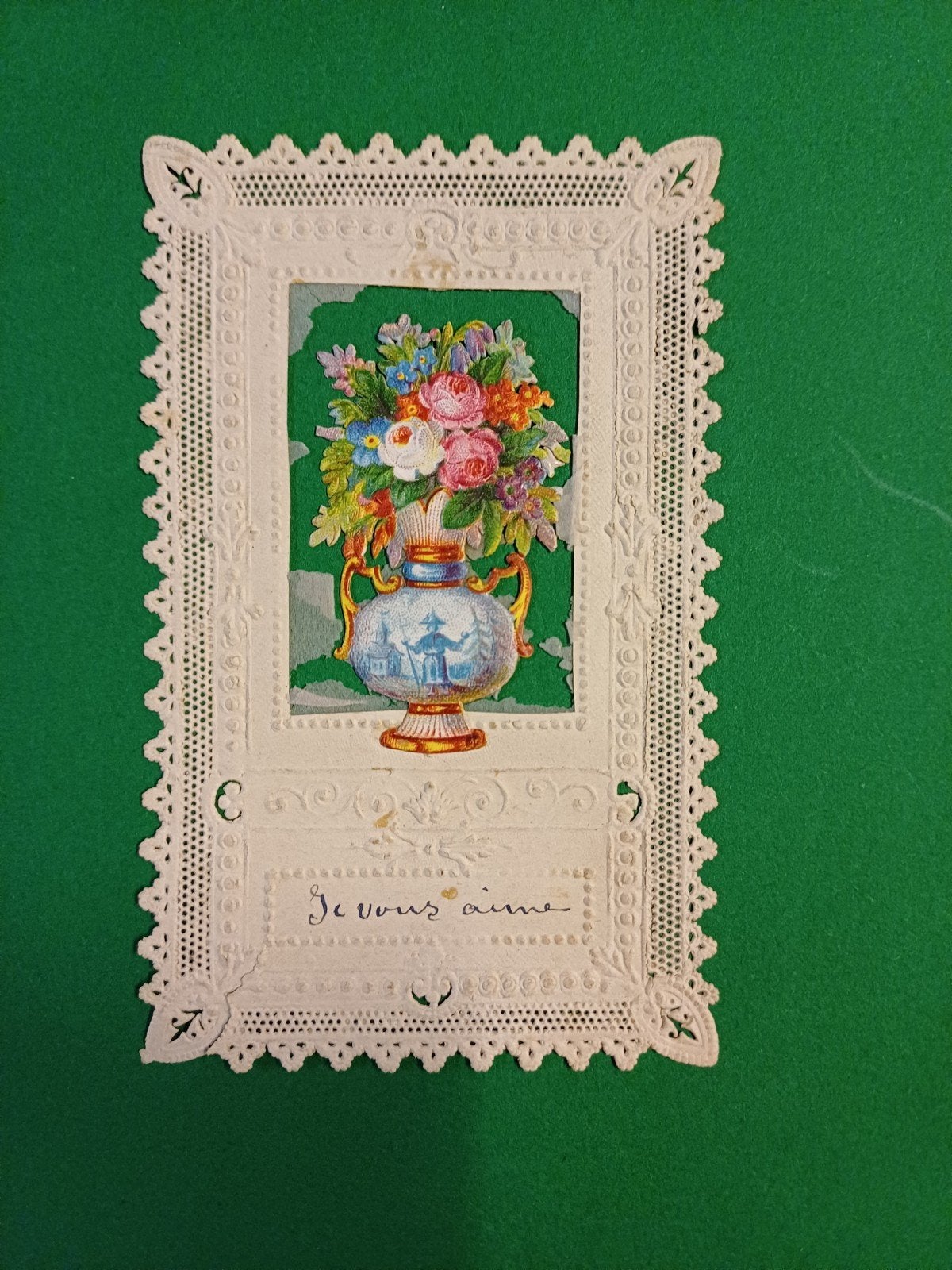 Bidprentjes met kantpapier 19e eeuw, Verzenden, Bidprentje