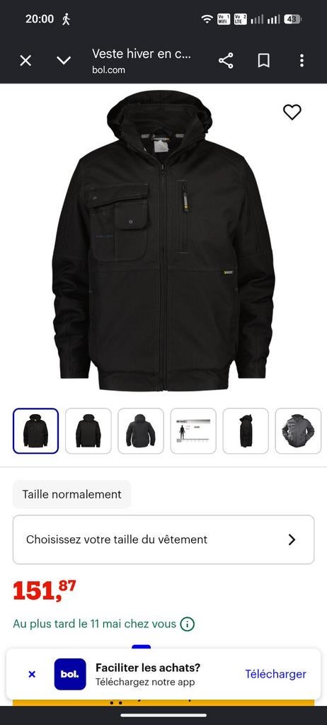 Veste dassy xl. Taille petit, Kleding | Heren, Jassen | Winter