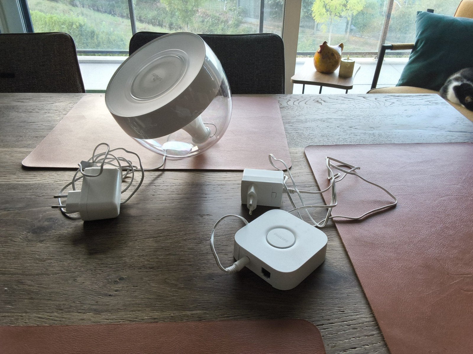 Philips Hue iris lamp & Philips Hue bridge, Ophalen, Kunststof, Meubelspot, Zo goed als nieuw