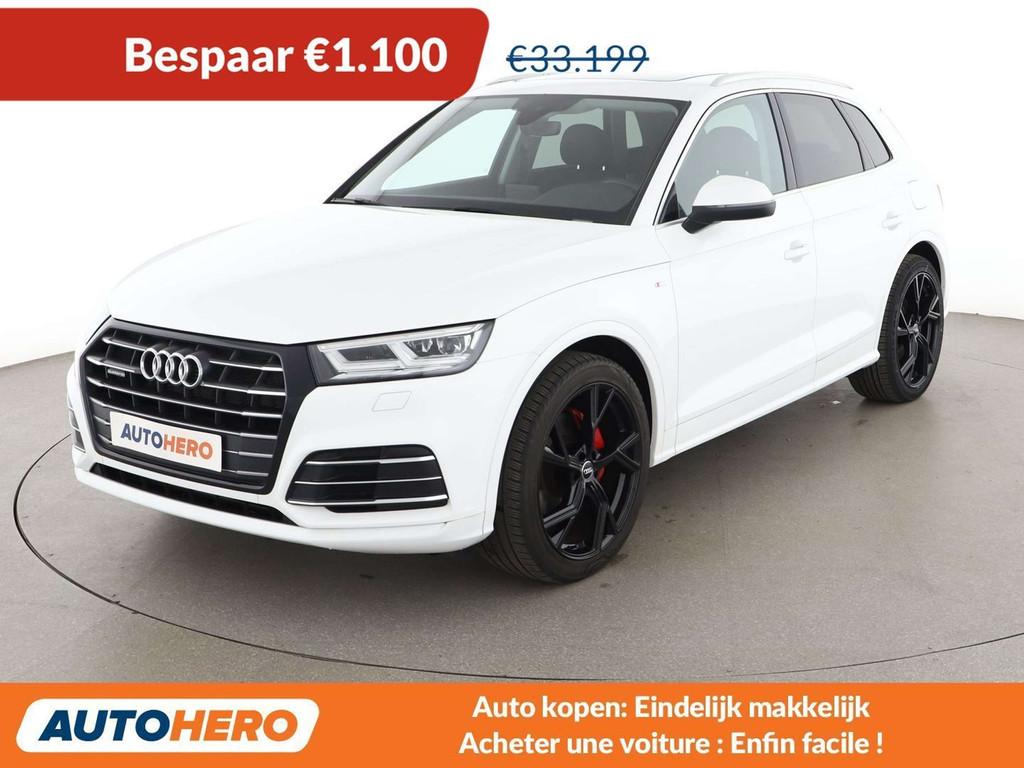 Audi Q5 55 TFSIe quattro sport (bj 2020, automaat), Auto's, Automaat, Gebruikt, Wit, 5 zetels