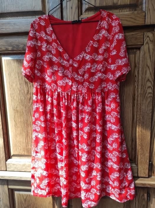 Nieuwe JBC-jurk in rood en wit polyester - maat 42, Kleding | Dames, Maat 42/44 (L), Nieuw, Ophalen of Verzenden, Rood