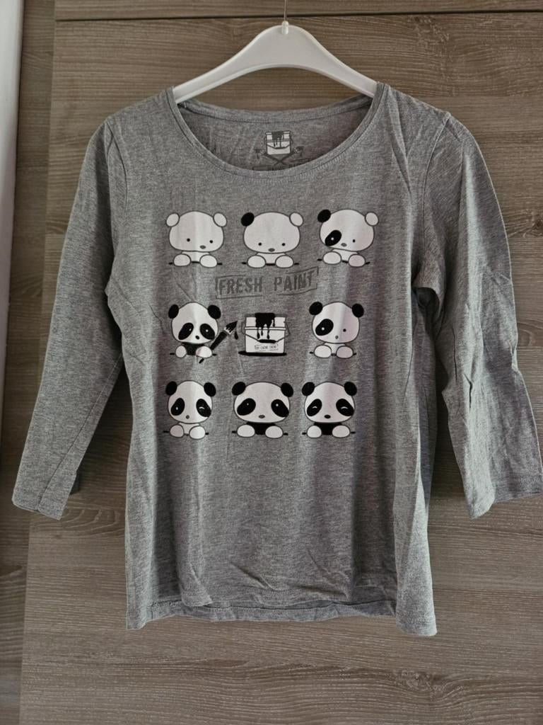 Blouse gris Cache Cache avec Pandas taille S, Ophalen of Verzenden, Gedragen, Maat 36 (S), Grijs