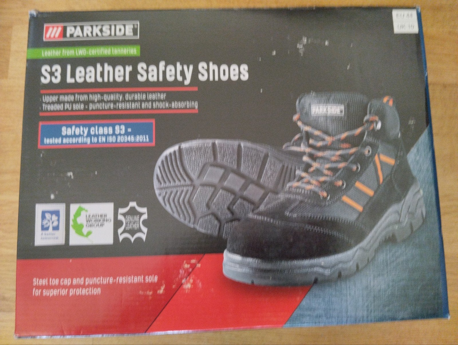 Chaussures de sécurité S3 Parkside taille 44, Bricolage & Construction, Vêtements de sécurité, Envoi