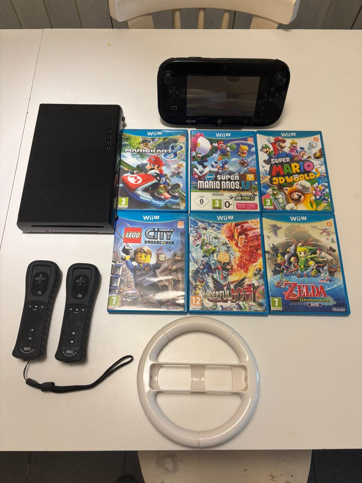 Console Nintendo Wii U + 6 jeux + Volant, Games en Spelcomputers, Spelcomputers | Nintendo Wii U, Ophalen of Verzenden, Gebruikt