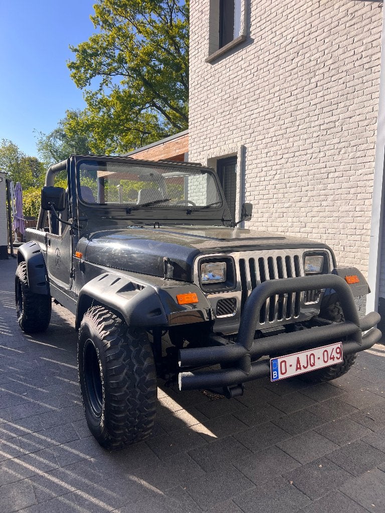 Jeep Wrangler YJ - 2.5 Benzine - 1989, Auto's, Jeep, Zwart, Zwart, Handgeschakeld, Vierwielaandrijving
