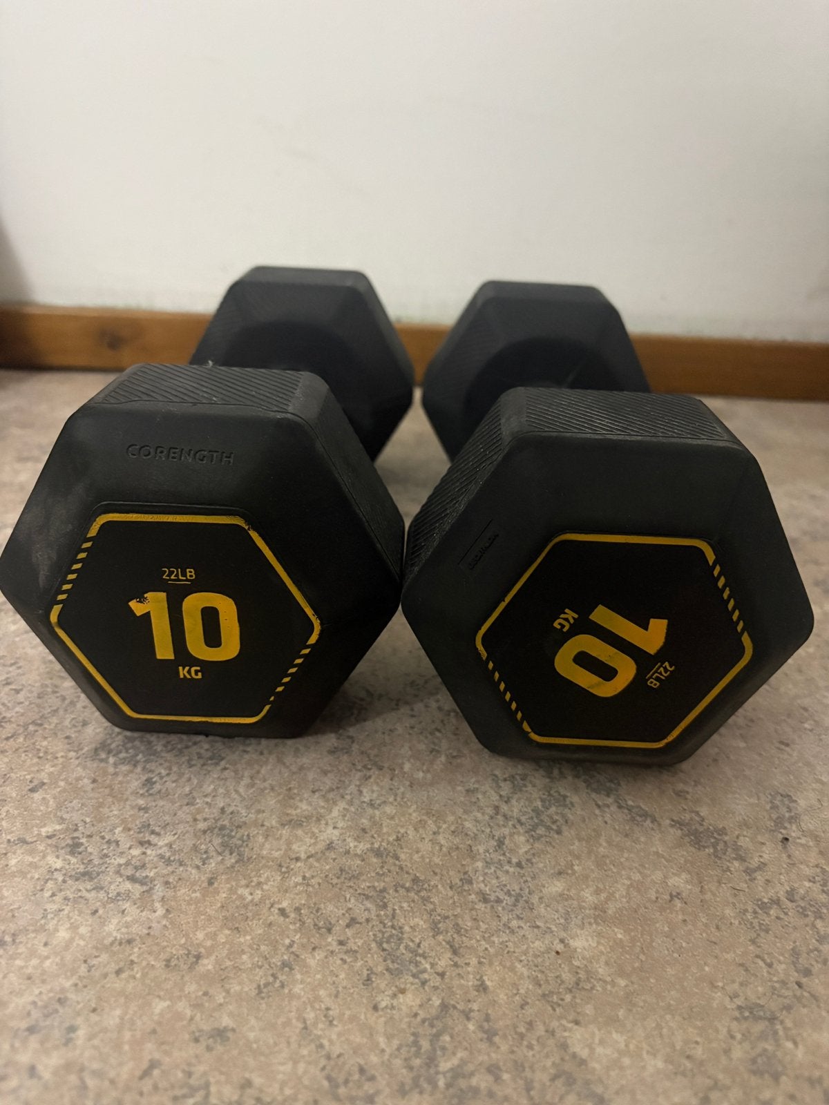 10 kilo dumbells, Ophalen of Verzenden, Zo goed als nieuw