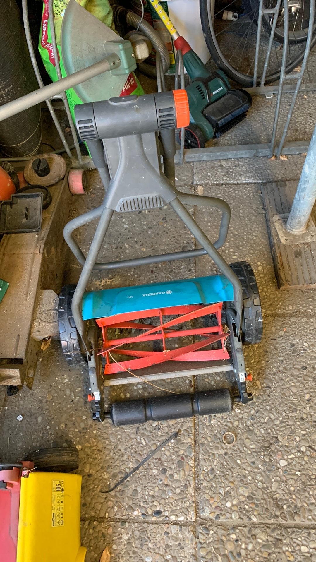 Gardena grasmachine, Tuin en Terras, Ophalen, Gebruikt, Handgrasmaaier
