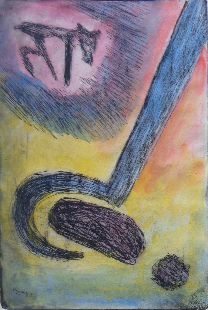 MARC KENNES / SITES EN STEMRITUELEN / ETS+AQUAREL / 37x27cm, Antiek en Kunst, Kunst | Litho's en Zeefdrukken, Ophalen of Verzenden