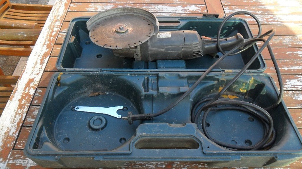 HAAKSE SLIJPER, Doe-het-zelf en Bouw, Gereedschap | Slijpmachines, Ophalen, Gebruikt, 1000 watt of meer, Haakse handslijpmachine
