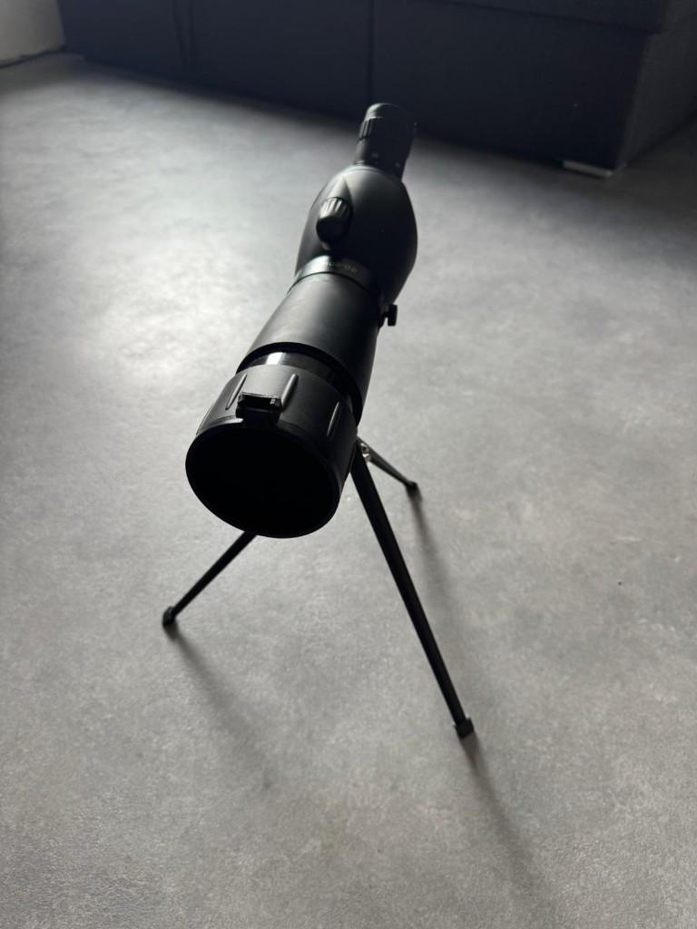 bresser telescoop 20 60x60 zoom, Utilisé, Enlèvement, 80 à 200 mm, Avec trépied