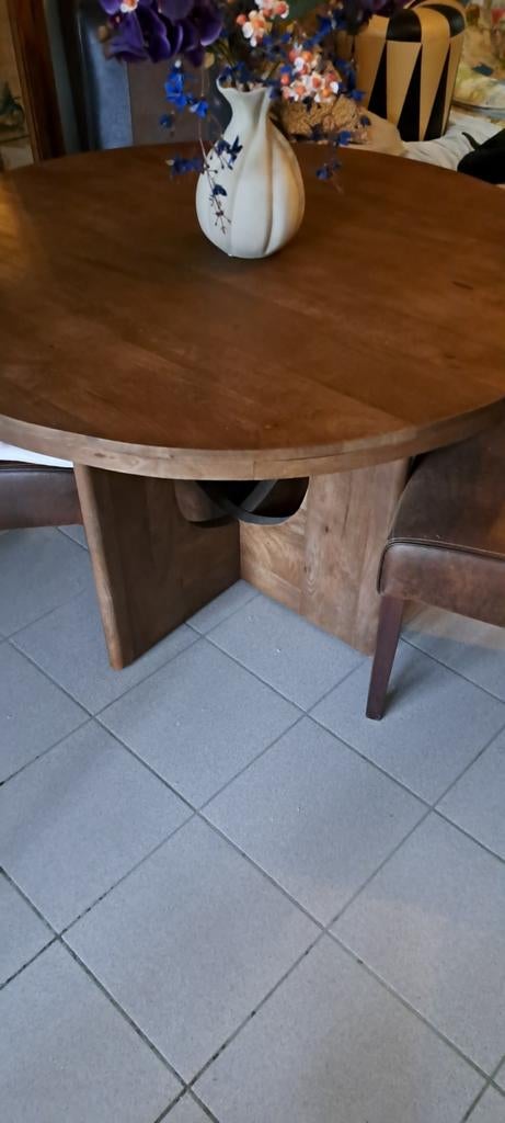 Ronde tafel met 4 stolen, Huis en Inrichting, Tafels | Eettafels, Ophalen