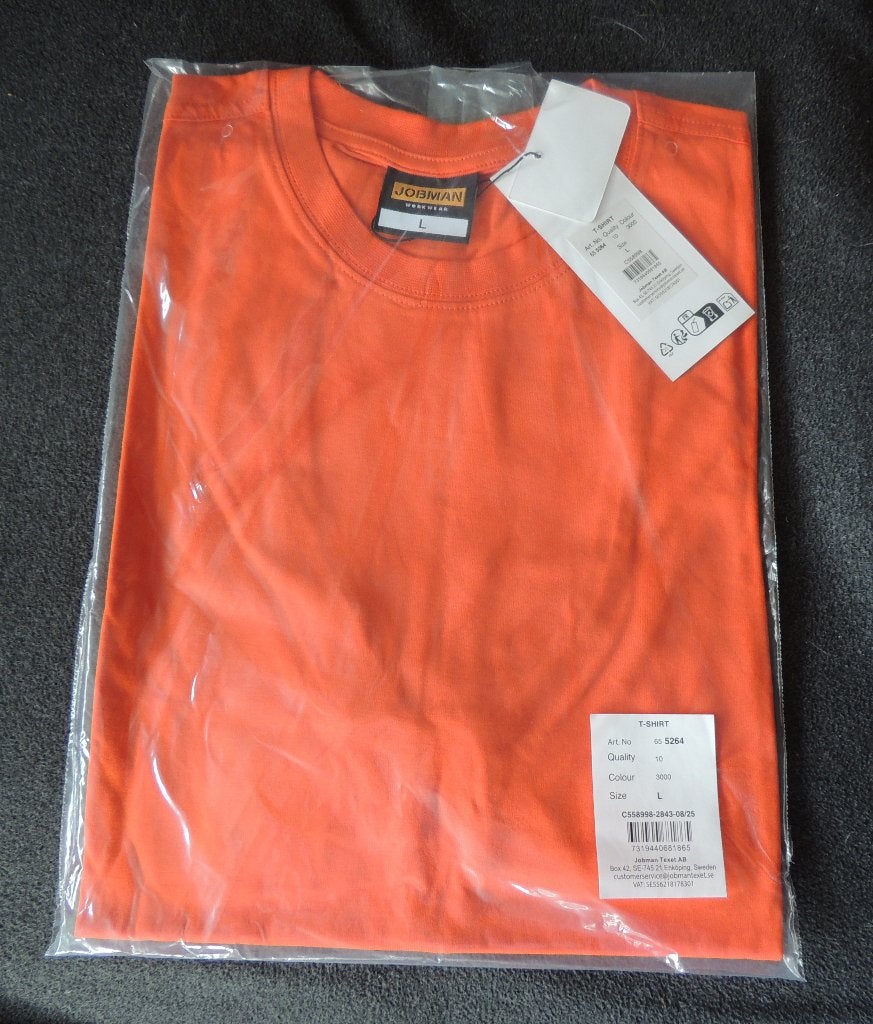 T-shirt de travail orange JOBMAN, Jardin & Terrasse, Enlèvement