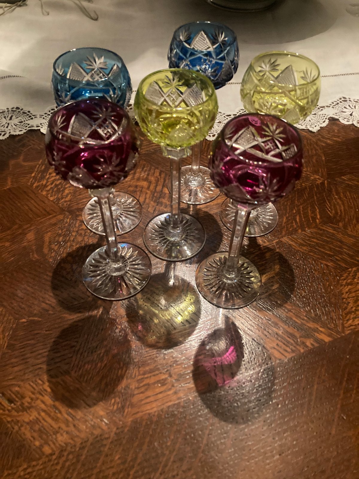 6 verres ( service ) liqueur  Val Saint Lambert, Enlèvement