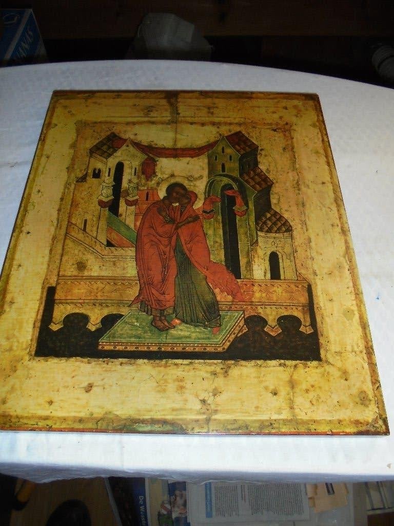 Houten Icoon, Ophalen of Verzenden, Zo goed als nieuw, Overige typen, Christendom | Katholiek