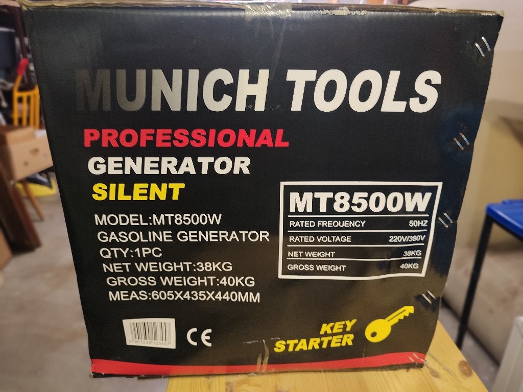 Générateur essence Munich Tools MT8500W NEUF, Bricolage & Construction, Générateurs, Enlèvement, Neuf, Essence