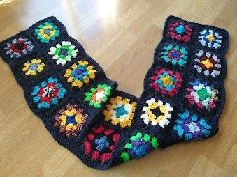<3 Handmade granny square sjaal scarf shawl <3, Handgemaakt, Verzenden, Nieuw, Sjaal
