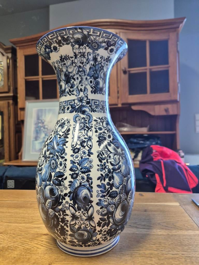 Vaas delfia blauw, Ophalen of Verzenden