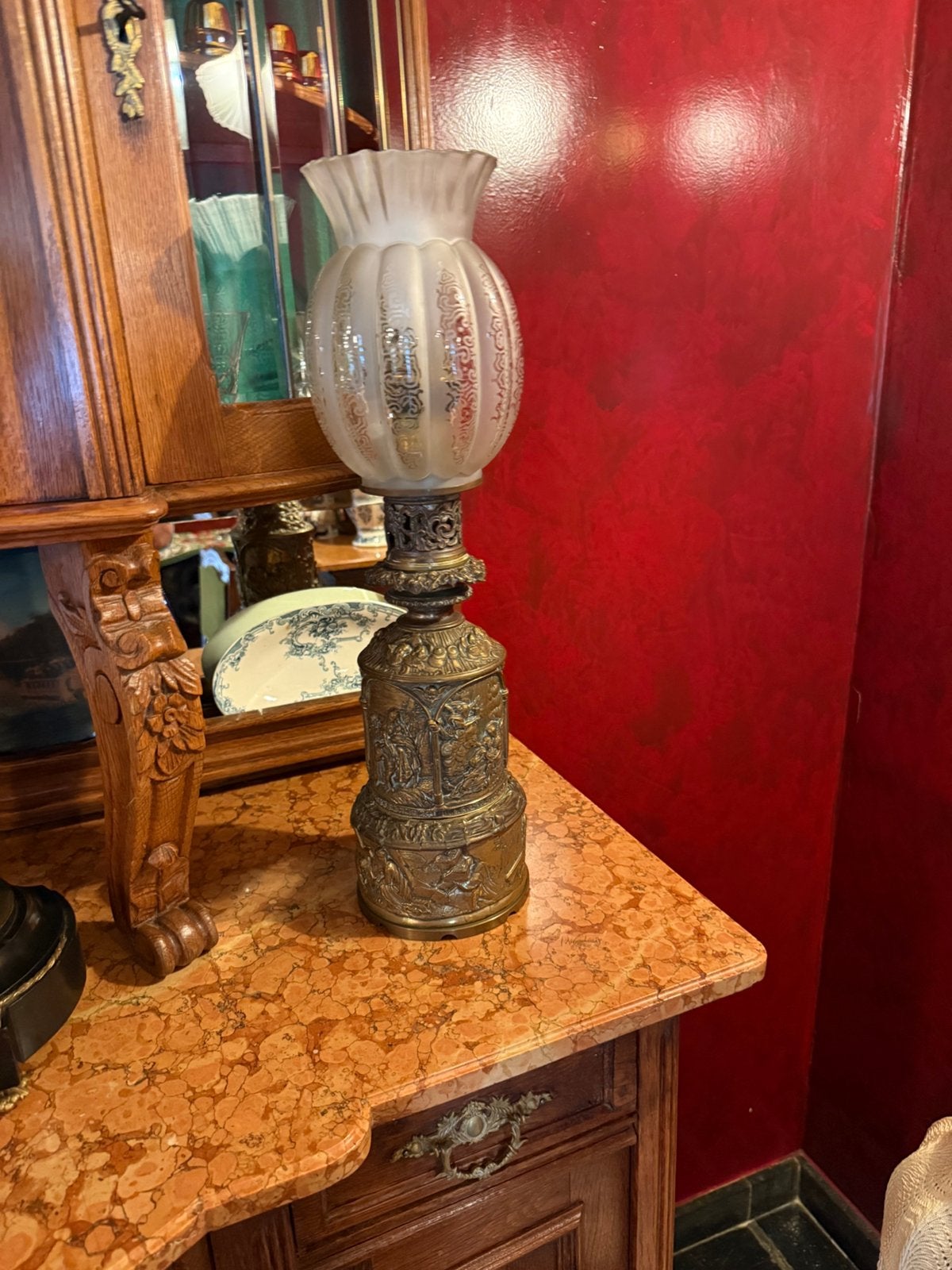 Antieke lamp, Antiek en Kunst, Ophalen
