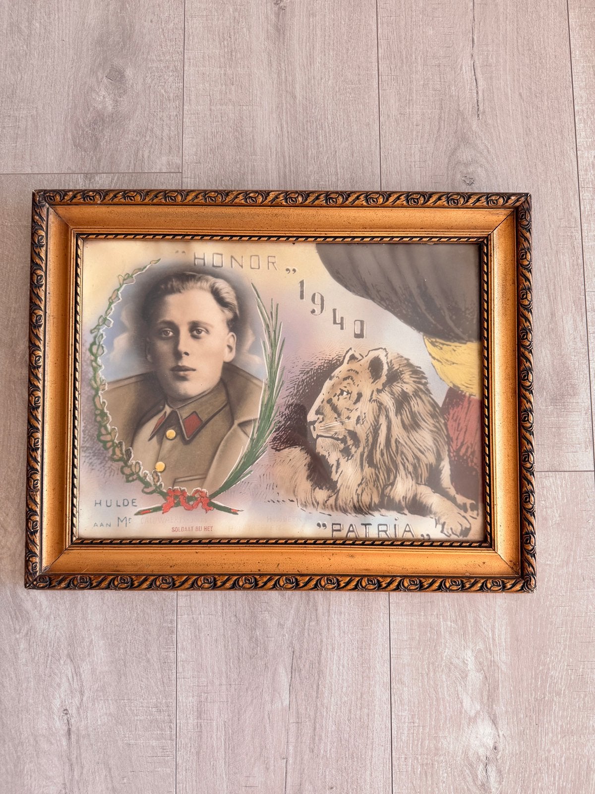 Hommage militaire belge WWII 1940 Jules Caluwaerts Holsbeek, Enlèvement, Photo ou Poster