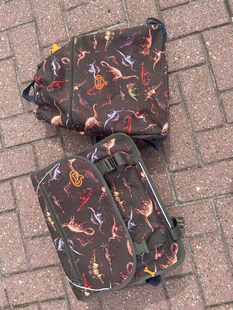3x boekentas, 2x kipling en 1 stones and bones!, Ophalen, 30 tot 40 cm, Overige kleuren, Aktetas of Boekentas