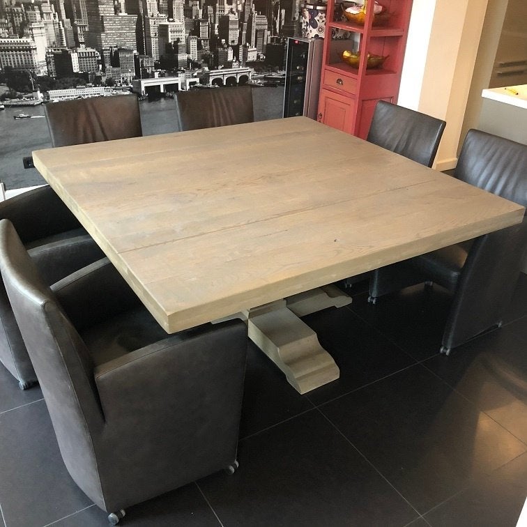 Z.G.A.N. EIKEN EETTAFEL 160x160 KLOOSTERTAFEL Flamant TAFEL, Enlèvement