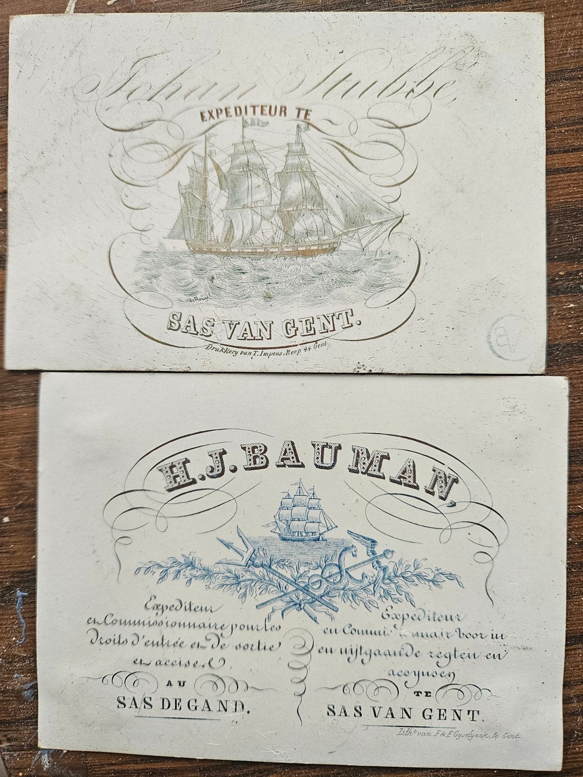 Cartes anciennes en porcelaine Sas van Gent, Collections, Envoi