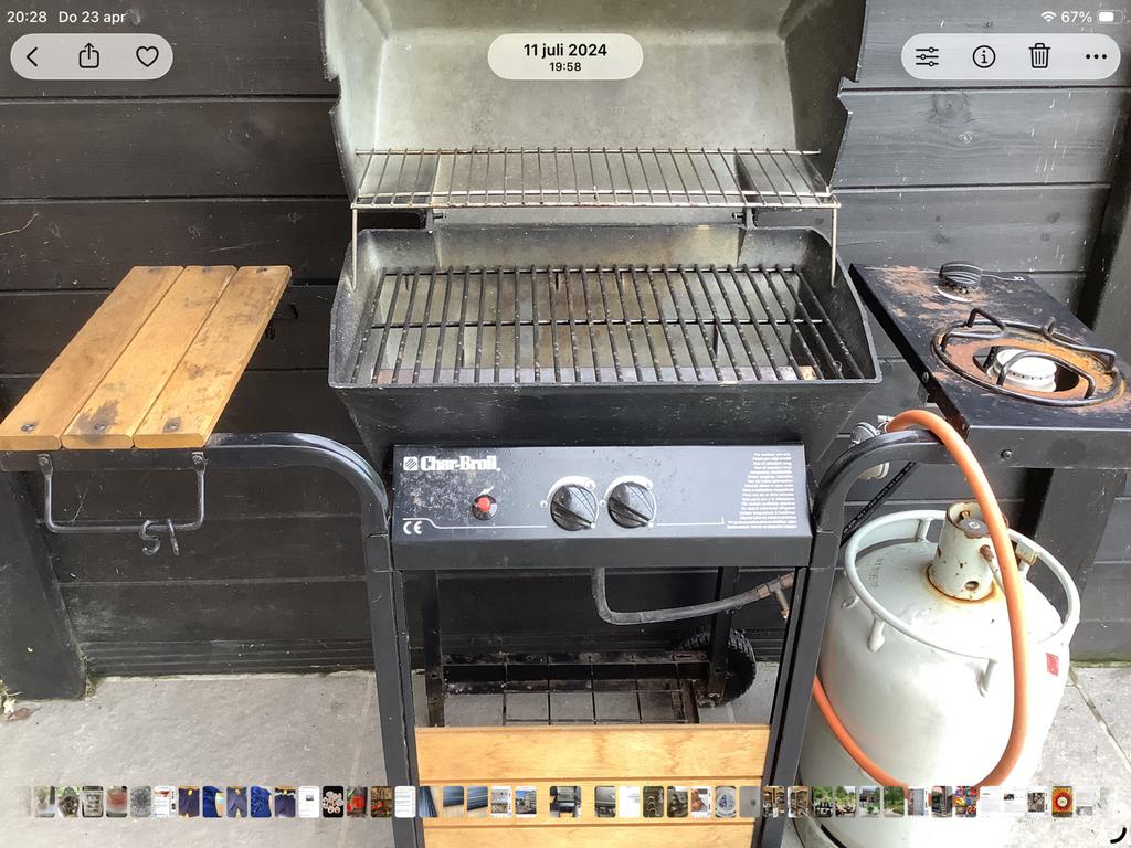 Barbecue met gastube, Tuin en Terras, Ophalen, Gebruikt