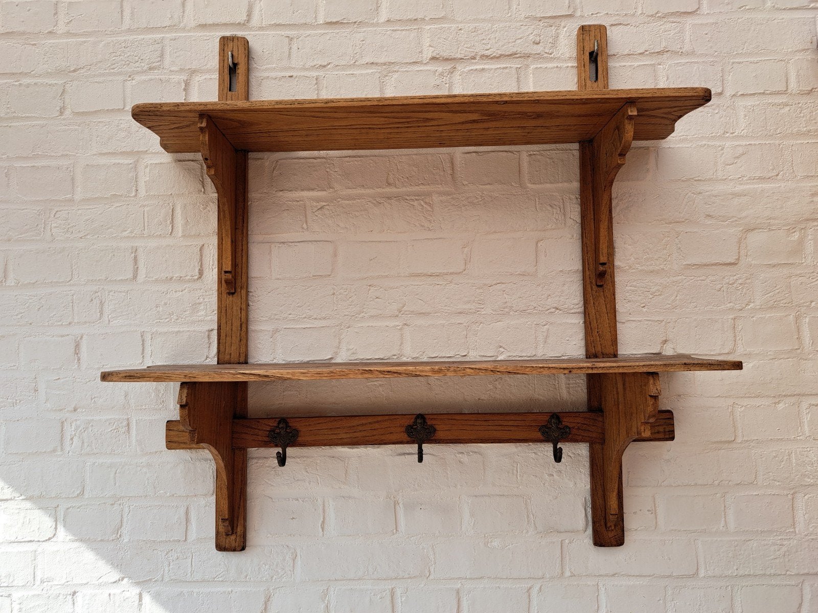 kapstok met hoedenplank, Ophalen, Hout