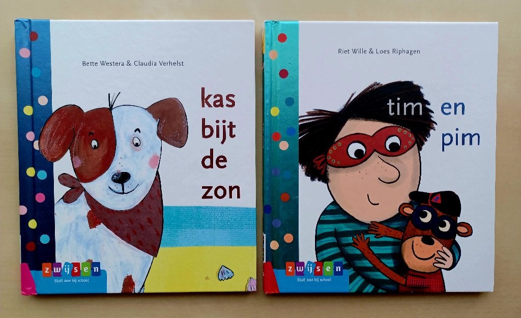 AVI Start - Tim en Pim/ Kas bijt de Zon, Boeken, Ophalen of Verzenden, Zo goed als nieuw, Bette Westera Riet Wille, Fictie algemeen