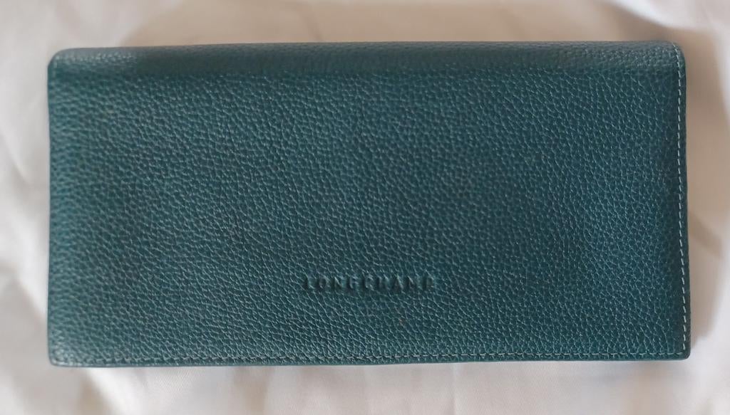 Longchamp Porte-feuille, Envoi, Vert, Cuir