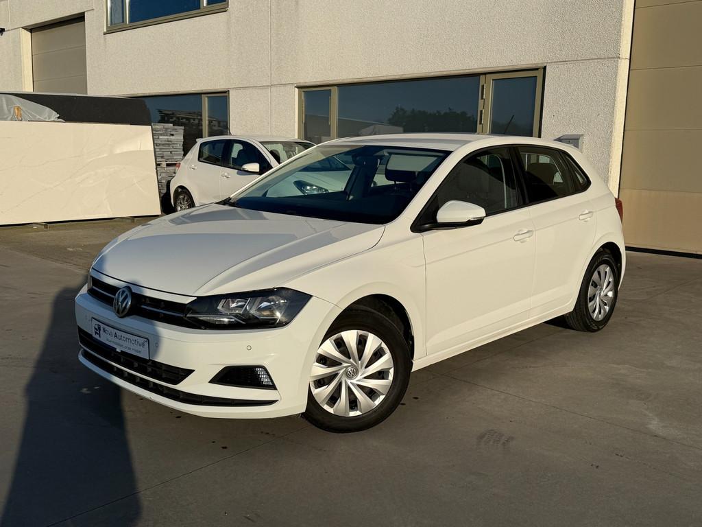 Volkswagen Polo 1.0i, 11/2017, Airco, Carplay, 12m Garantie, Auto's, Voorwielaandrijving, Stof, Wit, Bedrijf
