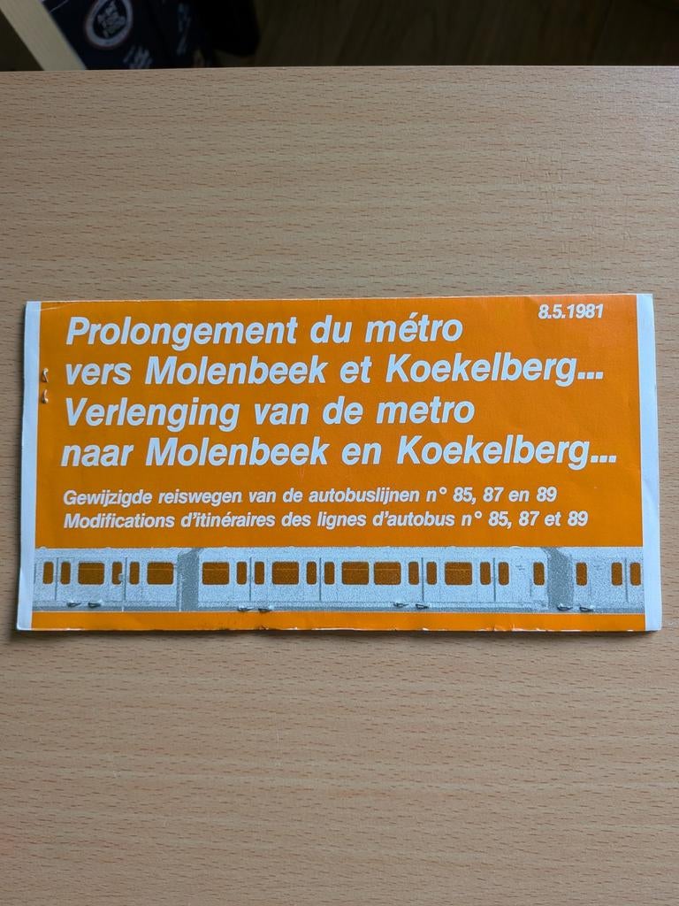 Inauguration du prolongement du métro 1981+5 carte transport