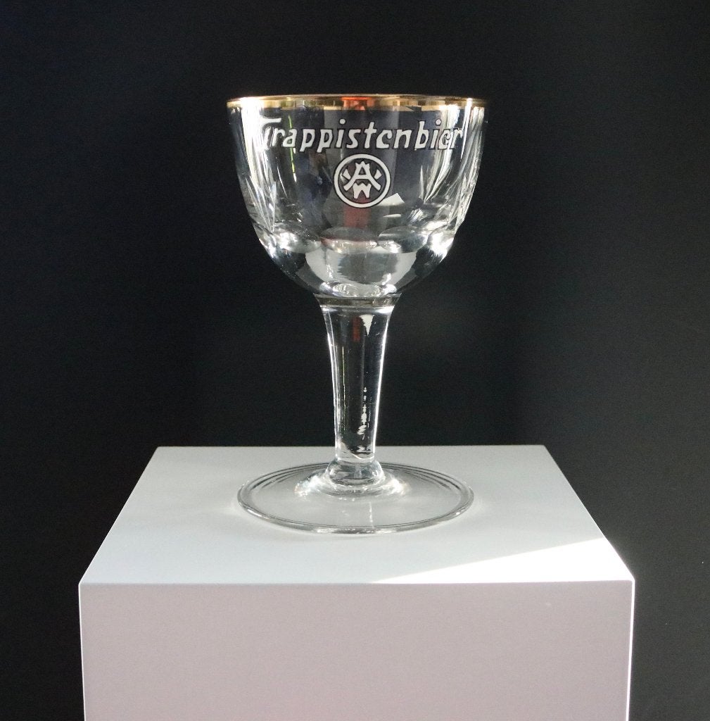 Geslepen émail Westmalle Emaille Trappistenbier bier glas, Collections, Enlèvement ou Envoi, Comme neuf, Verre ou Verres