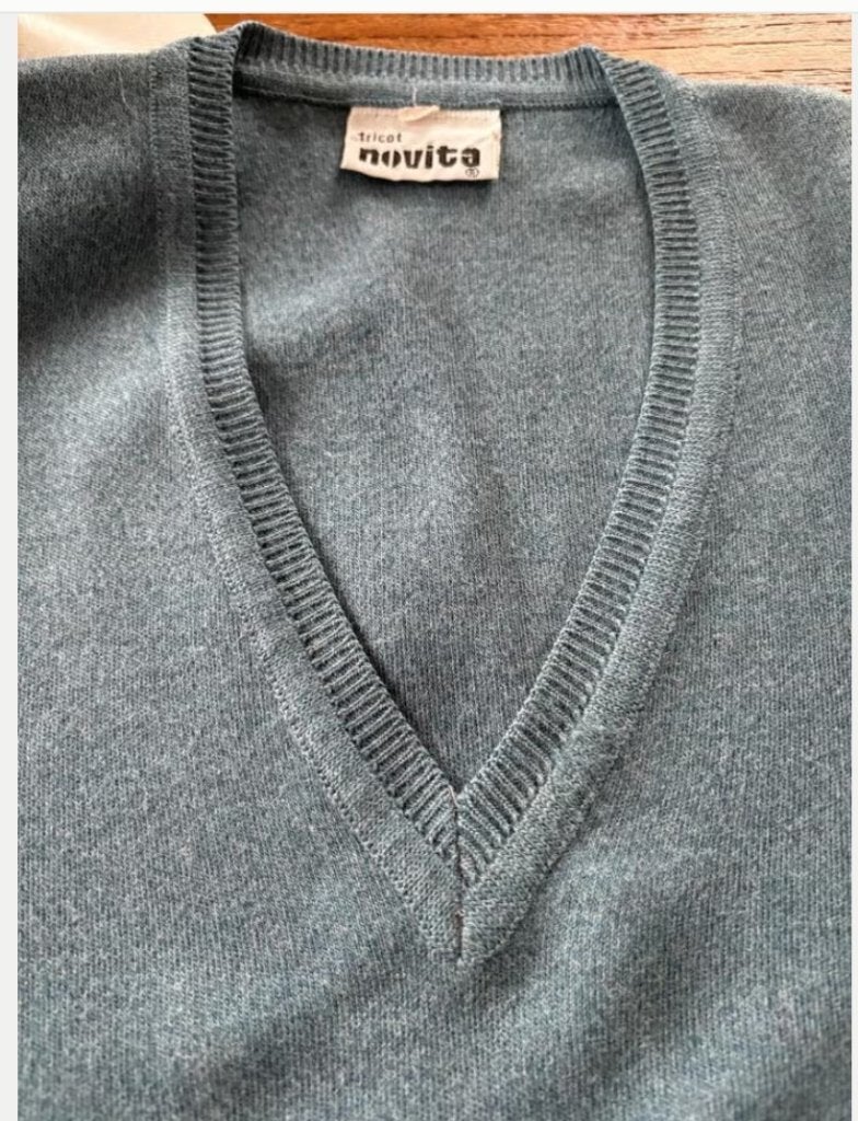 Debardeur vintage maat L, Kleding | Heren, Truien en Vesten, Maat 52/54 (L), Blauw, Ophalen of Verzenden, Zo goed als nieuw