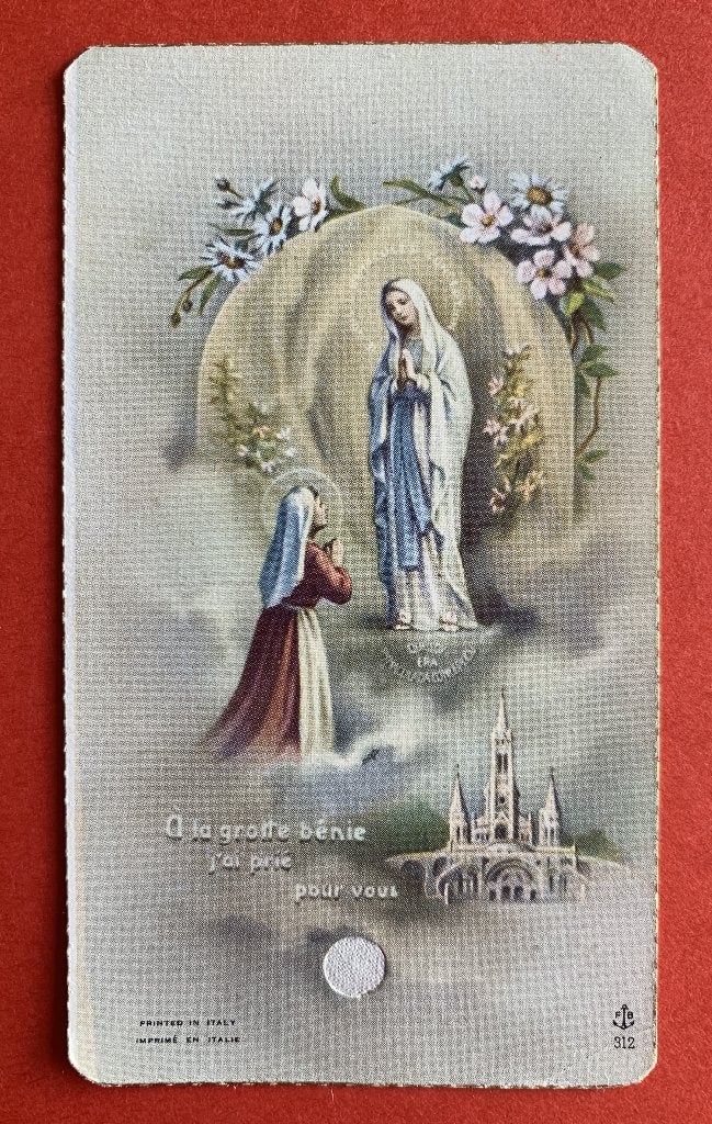 Relikwie Relique H. Bernadette Soubirous Reliek, Verzamelen, Ophalen of Verzenden, Gebruikt, Kaart of Prent, Christendom | Katholiek