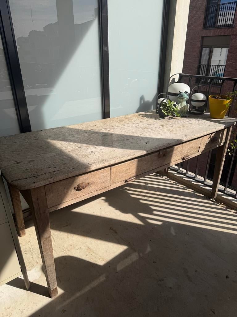 Antieke boerentafel in zeer goede staat, 18e eeuw, Ophalen, Gebruikt, Rechthoekig, Hout