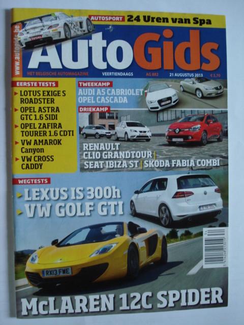 AutoGids 882 McLaren 12C Spider/VW Golf GTI/GTD/Lexus IS, Boeken, Verzenden, Gelezen, Algemeen