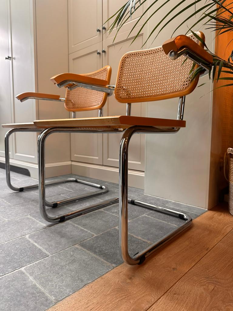 Vintage Marcel Breuer Cesca stoelen (2) , Made In Italy, Ophalen