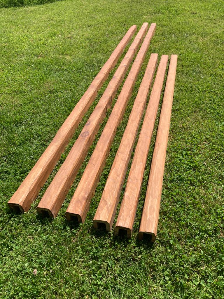 6 poutres en U en bois, poutres de plafond, Enlèvement, Comme neuf