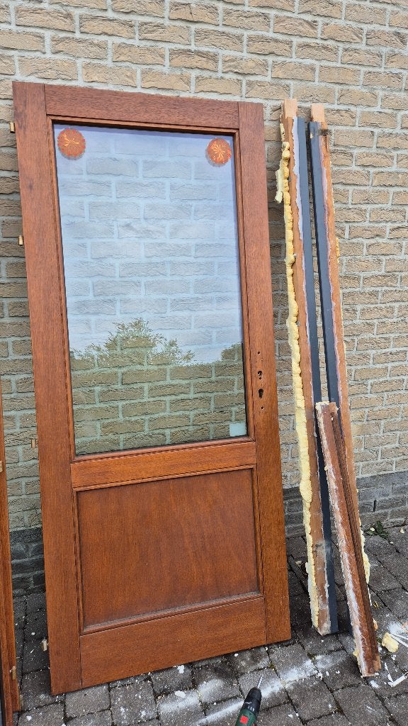 Porte semi vitrée, Bricolage & Construction, Enlèvement, Utilisé, Bois