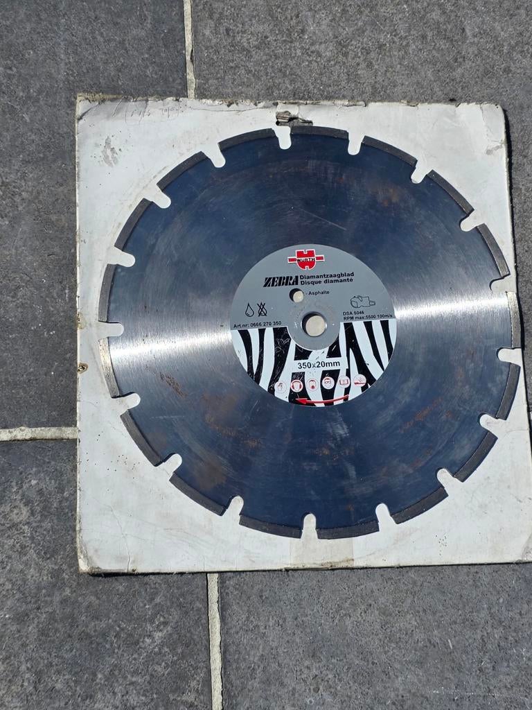 Diamant zaagblad Asfalt dia 350, Ophalen