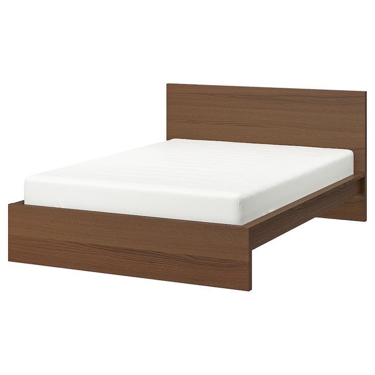 Lit Ikea Malm 180 x 200 marron, Brun, Enlèvement, Utilisé, 180 cm