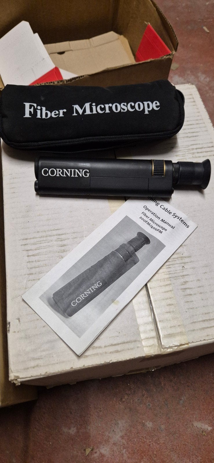 Microscope fibre optique Corning 200FM, Enlèvement, Comme neuf, Autres types, Autres marques
