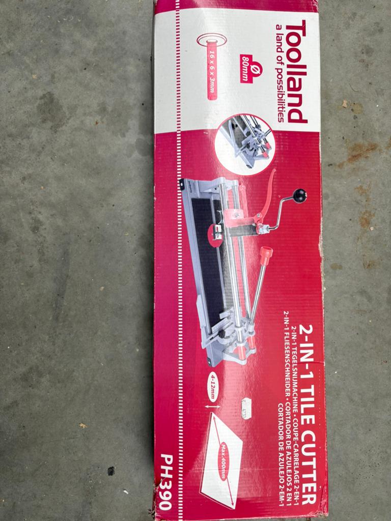 Toolland Tegelsnijder, Ophalen, Nieuw