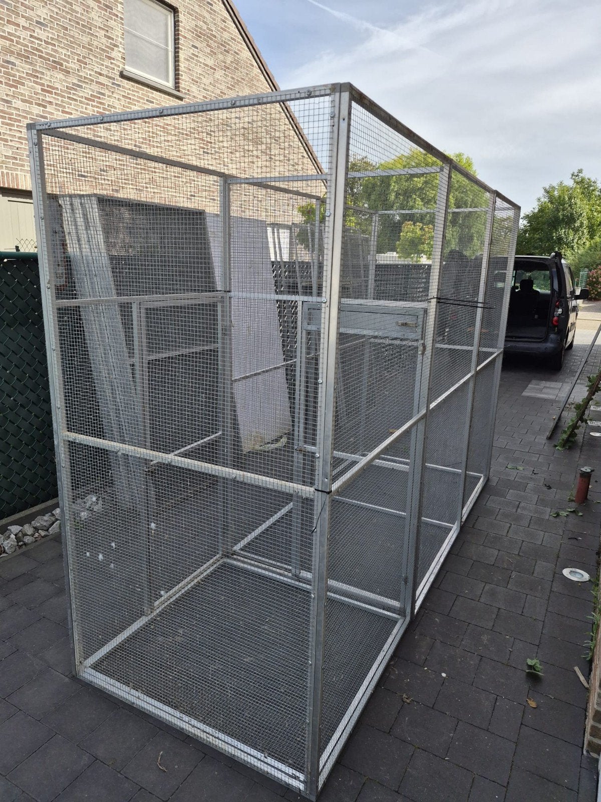 2 aluminium voiliere 3 x 1 x2, Enlèvement, Utilisé, Aluminium, Volière
