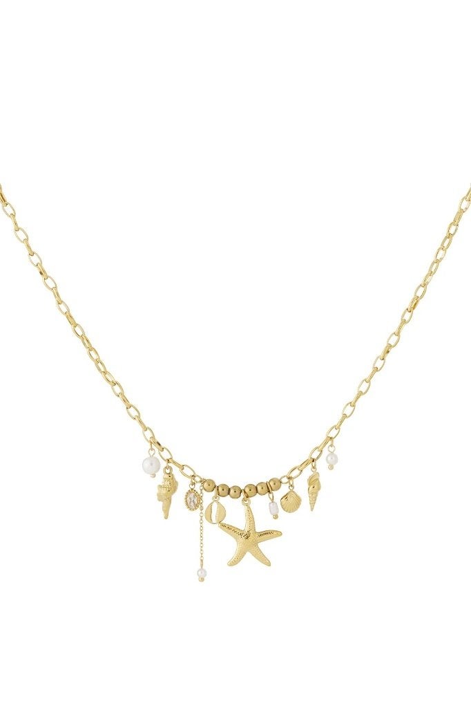 De zomer komt eraan ketting, Bijoux, Sacs & Beauté, Enlèvement ou Envoi, Neuf, Bleu, Avec pendentif