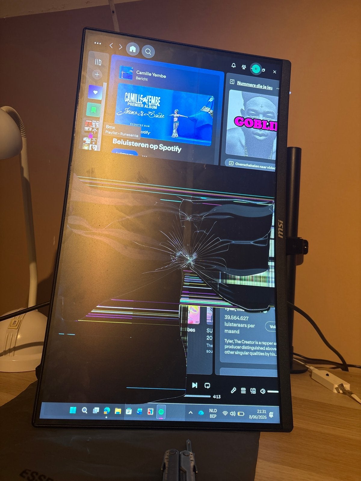 Msi monitor kapot, IPS, Full HD, 1 tot 2 ms, 151 t/m 200 Hz