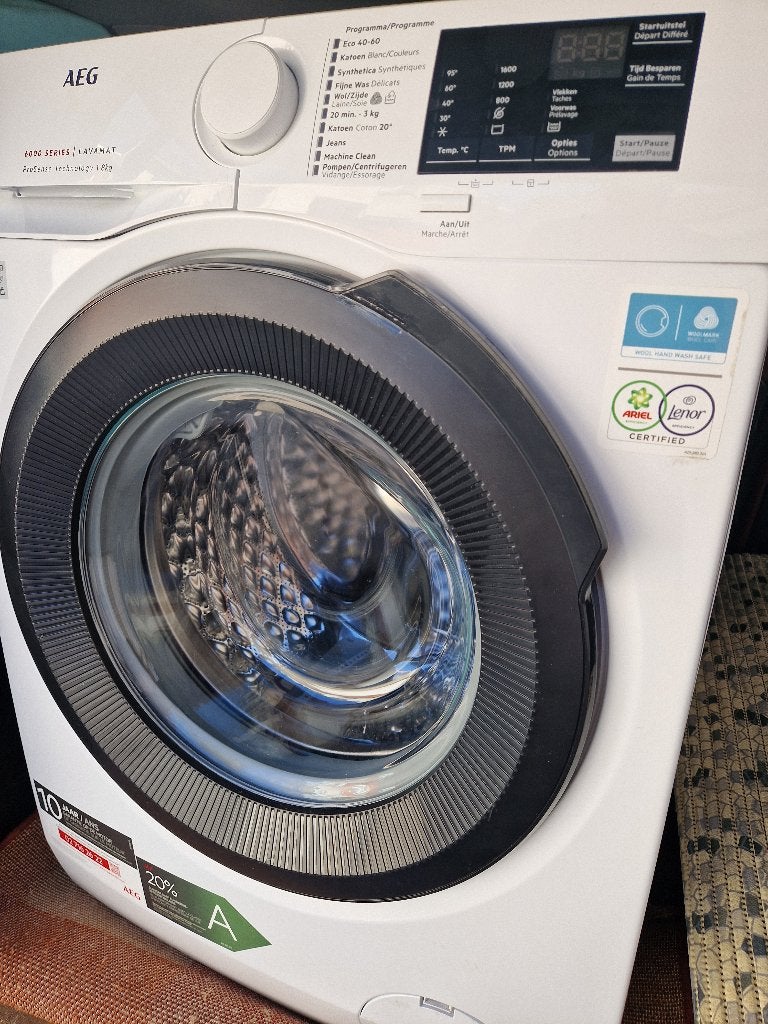 AEG 8kg A +++ wasmachine, Ophalen, Zo goed als nieuw, Voorlader