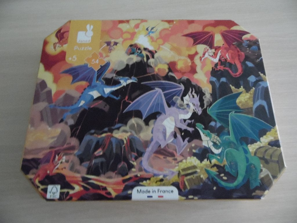 PUZZLE TERRE DE DRAGONS    54 PIÉCES   JANOD, Enfants & Bébés, Enlèvement ou Envoi, 10 à 50 pièces, Comme neuf, 4 à 6 ans
